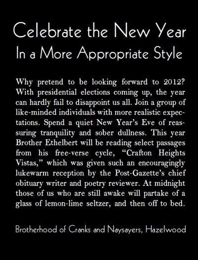 Mad Minerva 2.0: Satire Alert: How to Celebrate New Year's Eve